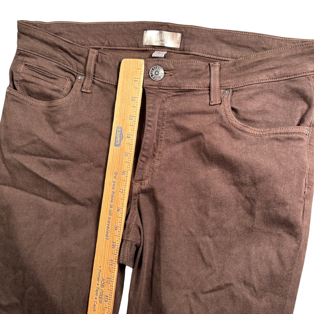 Kut from the Kloth Catherine Slim Boyfriend Jeans Women 10 Brown Stretch - Picture 9 of 10